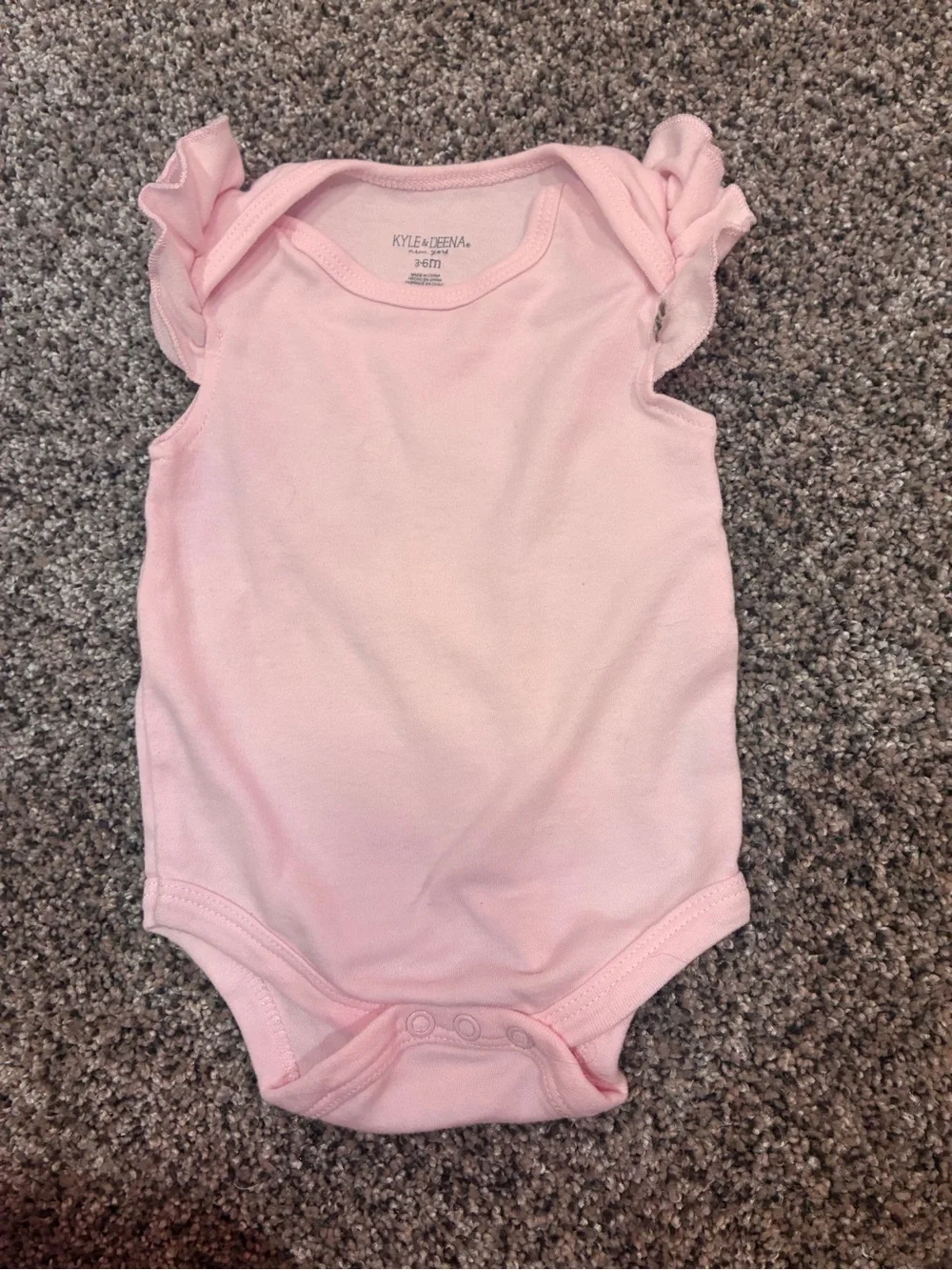 Carter's Peach & Pink Strawberry + Leopard Baby Onesie Set